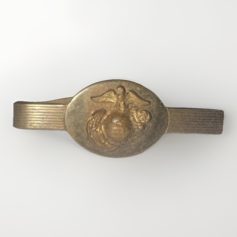 Vintage Military MARINE CORP TIE BAR CLIP Estate Find